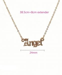 Own Saviour Angel Slogan Necklace