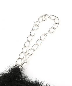 Own Saviour Glitter Feather Chain Crop Tees + Tops