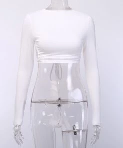 Own Saviour Underbust Backless Crop Tees + Tops