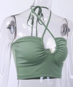 Own Saviour Tees + Tops Criss Halter Crop