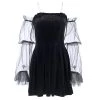 Own Saviour Velvet Mesh Dress
