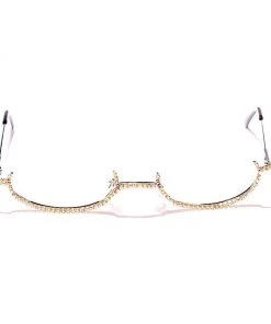 Own Saviour Rhinestone Half Glasses