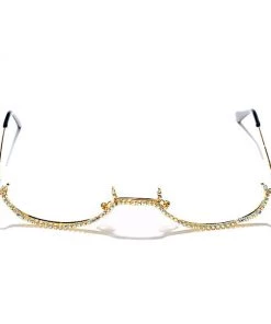 Own Saviour Rhinestone Half Glasses