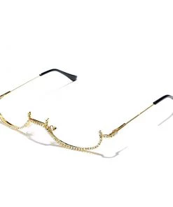 Own Saviour Rhinestone Half Glasses