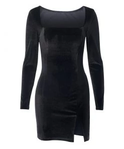 Own Saviour Dresses + Sets Square Neck Velvet Dress