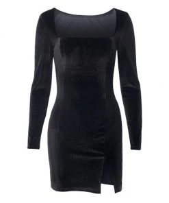 Own Saviour Dresses + Sets Square Neck Velvet Dress