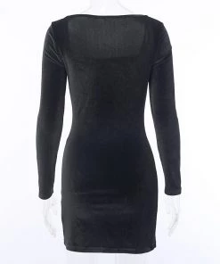 Own Saviour Dresses + Sets Square Neck Velvet Dress