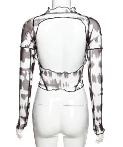 Own Saviour Tie Dye Backless Crop Tees + Tops