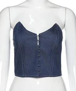 Own Saviour Denim-Look Crop