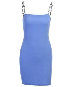 Own Saviour Blue Chain Mini Dress Dresses + Sets