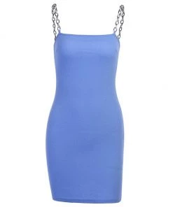 Own Saviour Blue Chain Mini Dress Dresses + Sets