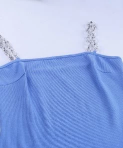 Own Saviour Blue Chain Mini Dress Dresses + Sets