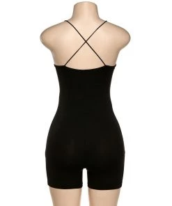 Own Saviour Black Playsuit
