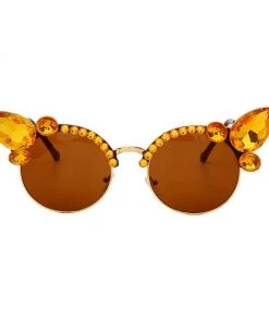 Own Saviour Gem Cat Eye Round Shades