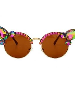 Own Saviour Gem Cat Eye Round Shades