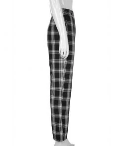 Own Saviour Black Plaid Pants