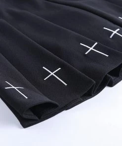 Own Saviour Cross Pleated Skirt Skirts