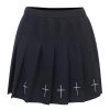 Own Saviour Cross Pleated Skirt Skirts