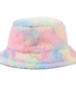 Own Saviour Accessories Furry Rainbow Bucket Hat