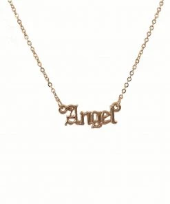 Own Saviour Angel Slogan Necklace