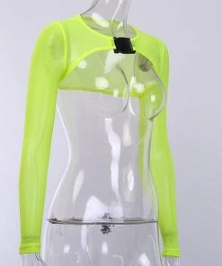 Own Saviour Various Colour Mesh Buckle Crop Tees + Tops