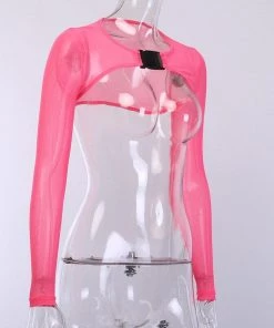 Own Saviour Various Colour Mesh Buckle Crop Tees + Tops