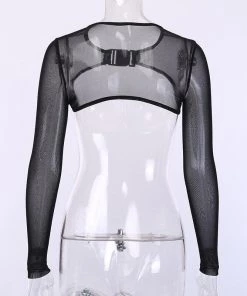 Own Saviour Various Colour Mesh Buckle Crop Tees + Tops