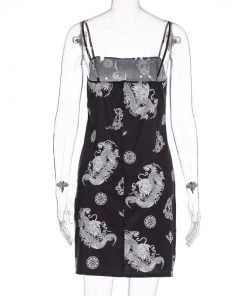 Own Saviour Dragon Split Mini Dress