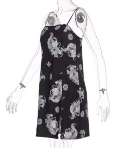 Own Saviour Dragon Split Mini Dress