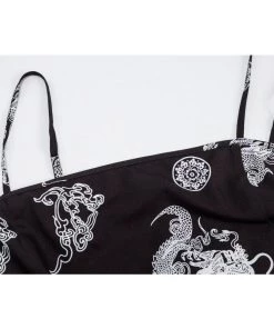 Own Saviour Dragon Split Mini Dress