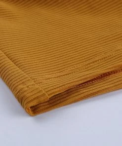 Own Saviour Mustard One Shoulder Crop