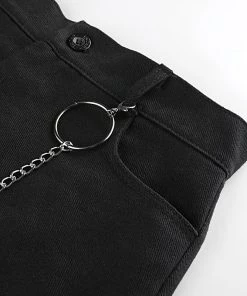 Own Saviour Black Ring Chain Skirt