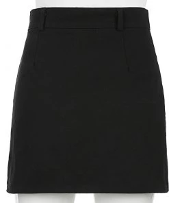 Own Saviour Black Ring Chain Skirt