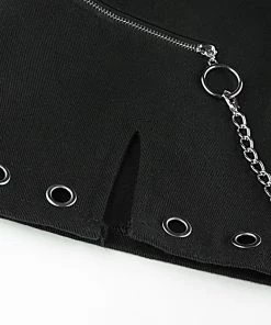 Own Saviour Black Ring Chain Skirt