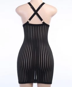 Own Saviour Stripe Mesh Dress