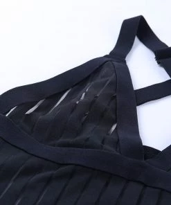 Own Saviour Stripe Mesh Dress