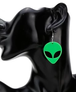 Own Saviour Alien Head Earrings Accessories