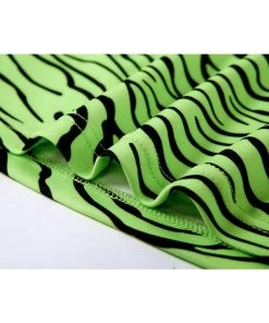 Own Saviour Tees + Tops Green Zebra Crop