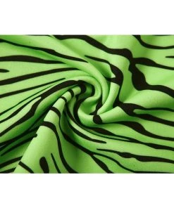 Own Saviour Tees + Tops Green Zebra Crop