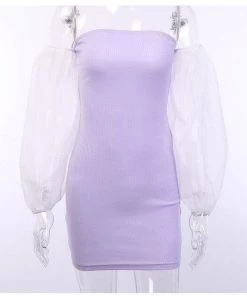 Own Saviour Dresses + Sets Mesh Sleeve Mini Dress