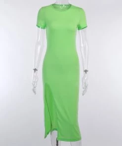 Own Saviour Neon Split Dress