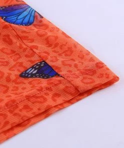 Own Saviour Dresses + Sets Orange Butterfly Mesh Dress