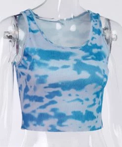 Own Saviour Tie Dye Vest Crop Tees + Tops