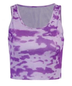 Own Saviour Tie Dye Vest Crop Tees + Tops