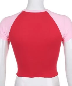 Own Saviour Strawberry Frilled Hem Top