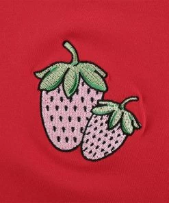 Own Saviour Strawberry Frilled Hem Top