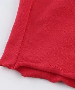 Own Saviour Strawberry Frilled Hem Top