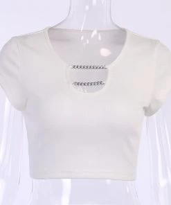 Own Saviour Tees + Tops Chain Bust Crop