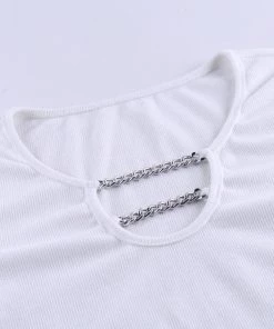 Own Saviour Tees + Tops Chain Bust Crop