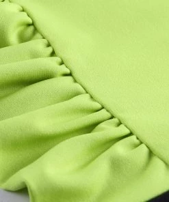 Own Saviour Neon Ruch Strapless Dress